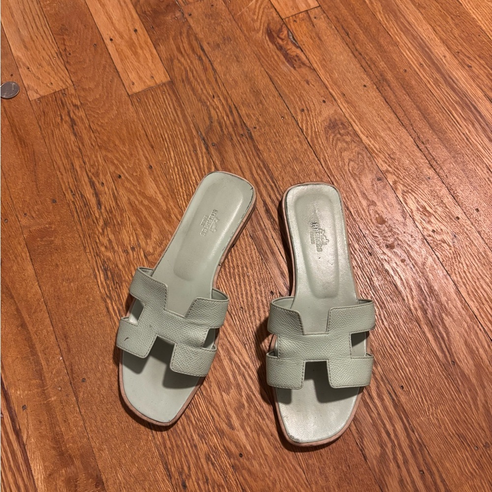 Hermes Women's Sandals in Light Green